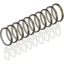 LIEDECO Gardinenstange LIEDECO "CELZYLIN01SG1L" Gr. 1, braun (bronzefarben), L:120cm Ø:25mm, Metall, Gardinenstangen, 1-läufig im Fixmaß Ø 25 mm