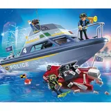 PLAYMOBIL 4429 - Polizei Boot - Blau/Bunt