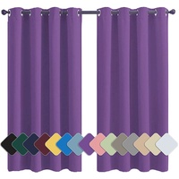 Lichtundurchlässige Vorhang Vorhang Wohnzimmer Modern Verdunkelnd Thermo Schalldämmend, für Wohnzimmer Dekorative Violett 1 Stück, 90x140cm(HxB)