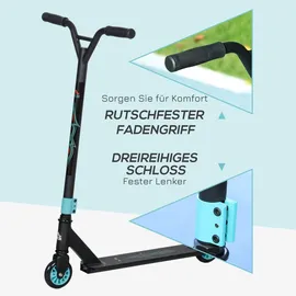 Homcom Stunt Scooter, Funscooter, Stuntscooter mit ABEC 9 Kugellagern, Kickscooter mit 100 mm Kunstleder Räder, - Grün