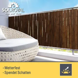 Sol Royal Sichtschutzelement 160 x 250 cm Braun Bambus
