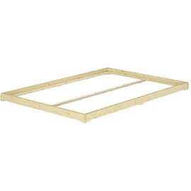 Erst-Holz Niedrigbett unbehandeltes Holz-Doppelbett 180x200 Fichte Tanne V-60.47N-18 ohne Zubehör