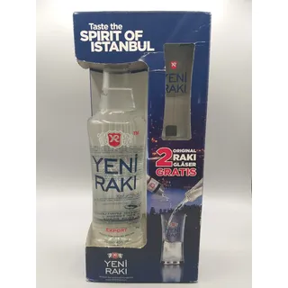 Yeni Raki Spirit of Istanbul 45% Alkohol Türkei 0,7 Liter OVP 2 Gläser