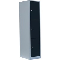 Lüllmann Schließfachschrank X-523318, aus Metall, 3 Fächer, 41,5 x 180 x 50cm, anthrazit