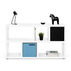 Regal TEMAHOME "Berlin", weiß, B:150cm H:83cm T:34cm, MDF, Holzwerkstoff, Wabenplatte, Regale, Kinderregal Standregal