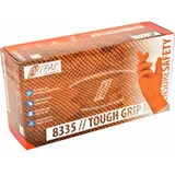 Nitras TOUGH Grip N orange, Puderfreie und unsterile Nitrilhandschuhe mit innovativer Schuppenoberfläche, 1 Packung = 50 Stück, Größe XL