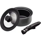 Master Class MasterClass Smart Space Topf-Set 5-tlg. Kochtopf + Bratentopf + Stielkasserolle + Dämpfeinsatz + Universaldeckel