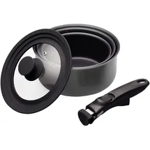 Master Class MasterClass Smart Space Topf-Set 5-tlg. Kochtopf + Bratentopf + Stielkasserolle + Dämpfeinsatz + Universaldeckel