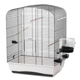 Vogelkäfig Vogelheim Elena schwarz/weiß 54x39x71cm mit Zubehör