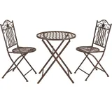 [en.casa] Bistroset Biella 3-tlg. Braun