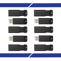 USB-Speicherstick (32 GB, Pinstripe, USB 3.0, Business-Design, 10 Stück) Schwarz