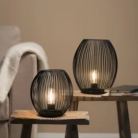 LEONARDO Laterne LED Ø 19,3 cm Metall Schwarz M (Medium)