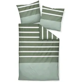 JANINE Bettwäsche J.D. 8468 salbeigrün 155x220 cm + 80x80 cm