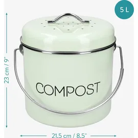 Navaris Komposteimer 5 l Mintgrün