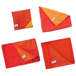 Kochblume Geschirrtuch, (Probier-Set, 4-tlg) orange|rot