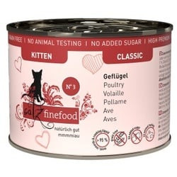 Catz finefood Nassfutter Katze Classic Kitten No. 3 Geflügel 24x200 g