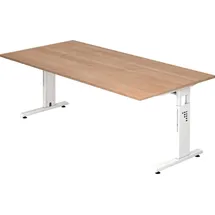 Hammerbacher Schreibtisch VOS2E Nussbaum / Weiß