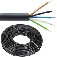 Erdleitung / Starkstromkabel 0,6/1kV NYY-J 5 x 1,5 mm2 - Farbe schwarz - Rolle je 50 m ** 1m/1,45 EUR