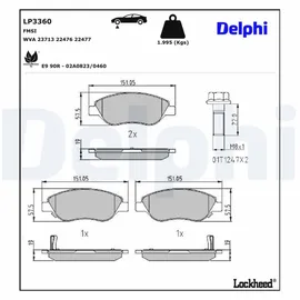 Delphi Bremsbelagsatz, Scheibenbremse