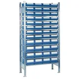 NORDWEST Handel AG Lager Steckregal H2000xB1000xT500mm Anbauregal 12 Stahlböden 32 x 8,16 x 9
