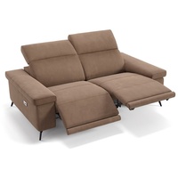 Sofanella 2-Sitzer Stoff Urbana, Relaxsofa, Designsofa, Designer Couch, Italienisches Sofa, 2er Sofa braun