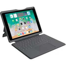 DEQSTER Smart Rugged Touch Plus Keyboard für iPad 10.2" (7./ 8./ 9. Gen.) Grau