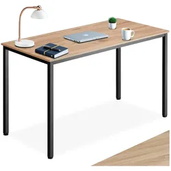 tectake® Schreibtisch, Industrial Style, große Beinfreiheit, 120 x 60 x 75,5 cm