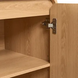 Beliani Sideboard mit 4 Türen Deloraine Hellbraun