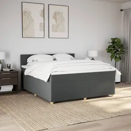 vidaXL Boxspringbett 180 x 200 cm Dunkelgrau