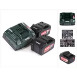 Metabo Akku Basis Set 18V mit 2x Akku 5,2Ah + Ladegerät ASC 145 ( 685051380 )