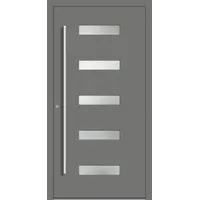 Aluminium Haustür nach Maß "AGADA" 90 mm RC2 Graualuminium RAL 9007 innen öffnend DIN links