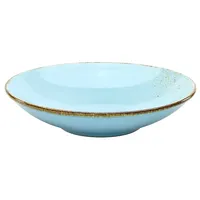 CreaTable 6er-Set CreaTable Suppenteller Nature Collection Ø 22 cm Steinzeug Blau Hellblau