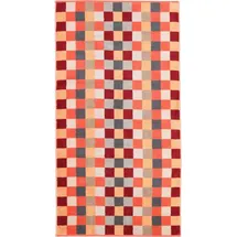 CAWÖ Unique Karo 942 Duschtuch 70 x 140 cm koralle