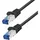 Logilink CQ4033S RJ45 Patchkabel CAT 6a S/FTP 1.00 m Schwarz vergoldete Steckkontakte, Flammwidrig, mit Rastnasenschutz 1 St.