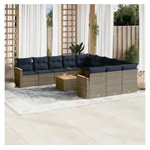 vidaXL Gartensofa-Set 12-tlg. grau