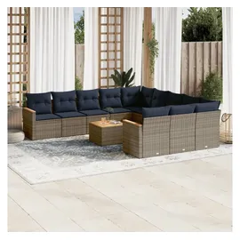 vidaXL Gartensofa-Set 12-tlg. grau