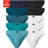 H.I.S. Männer Unterhose unifarben blau/schwarz L 10er Pack