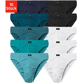 H.I.S. Männer Unterhose unifarben blau/schwarz L 10er Pack