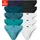 H.I.S. Männer Unterhose unifarben blau/schwarz L 10er Pack