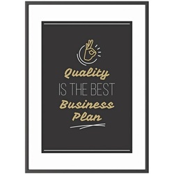 Paperflow Wandbild A3 »Quality is the best business plan« Rahmen schwarz schwarz, 30.5x42.7x0.9 cm