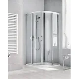 Kermi IBIZA 2000 Viertelkreis-Duschkabine Gleittüren I2 R V32 x2000 BV: -985-785 Silber Mattglanz ESG klar