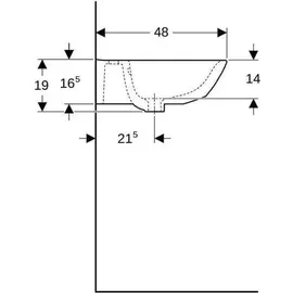 Geberit Renova Waschtisch mit Überlauf