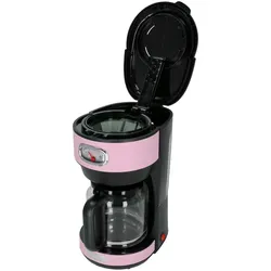 Westinghouse Kaffeemaschine Retro Design, 1,25l Kaffeekanne, Filter 1x4, pink
