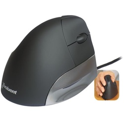 Evoluent Optische Maus »Vertical Mouse Standard« schwarz, 8.8x8.2x11 cm