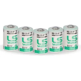 Saft 5x Saft Lithium 3,6V Batterie LS 14250 - 1/2 AA - LS14250 Li-SOCl2