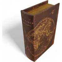 FTWdesign Kleine Aufbewahrungsbox Bücher Box aus Papier in Braun/Gold
