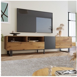 Merax Lowboard, Fernsehtisch TV Board, TV- Lowboard aus Holz, Breite 180 cm beige