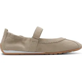 TAMARIS Damen Ballerina mit Strap Leder flach, beige, 39 EU