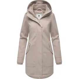 Ragwear Damen Mantel in Woll-Optik langer Trenchcoat mit Kapuze Janesha Coat Ecru Gr. XXL - XXL