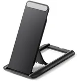 Luoilba Universeller Tablet-Ständer, Faltbar, Tragbar, Selbstklebende Tablet-Halterung für Den Schreibtisch, E-Reader-Halterung, Tablet-Halter, Schwarz